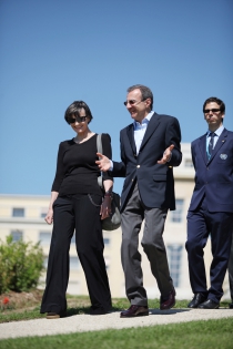  UN photo/Pierre Albouy, 5 June 2010, Geneva, Swizerland.United Nations system-wide observance of World Environment Day at the Palais des Nations.Swiss foreign Minister Micheline Calmy-Rey and Geneva Un Director-General Sergue• Ordjonikidze, during a walk throught the UN park.