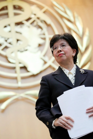  During the 64th WHA, speech of Director General, Dr Margaret Chan. 
Photo Pierre Albouy/WHO/2011